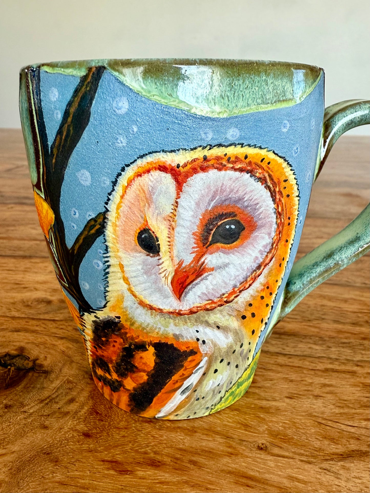 Barn Owl and Ginkgo Mug