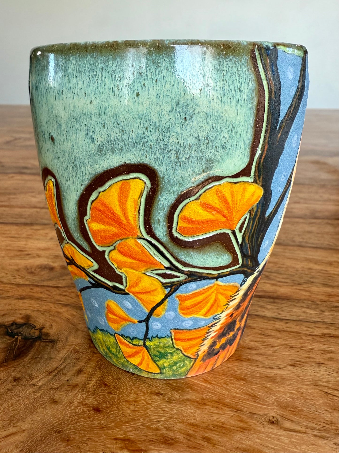 Barn Owl and Ginkgo Mug