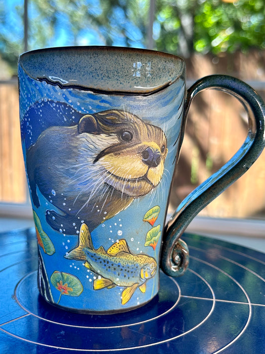 Fishing Otter Mug