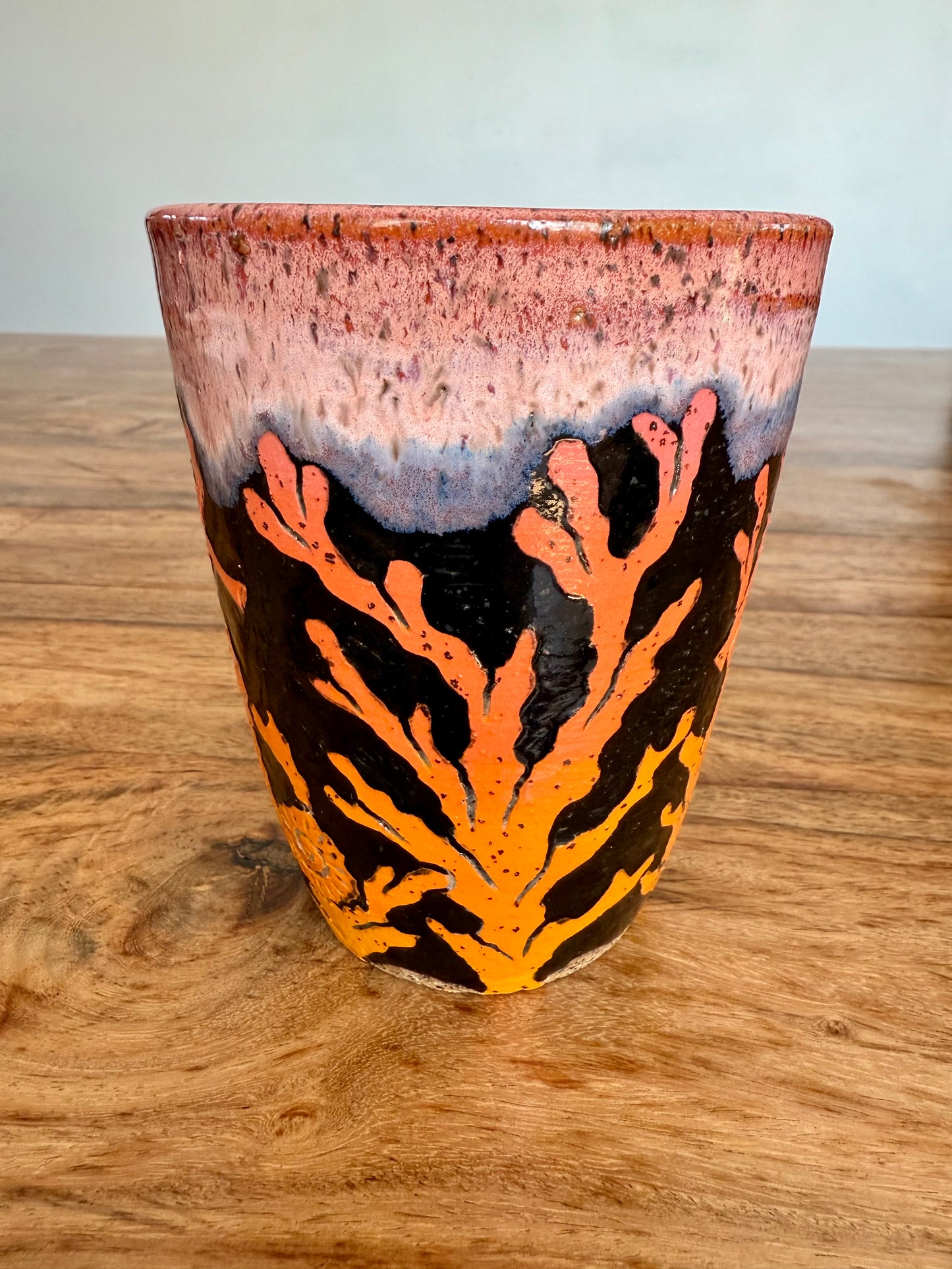 Sgraffito Seahorses and Coral Mug