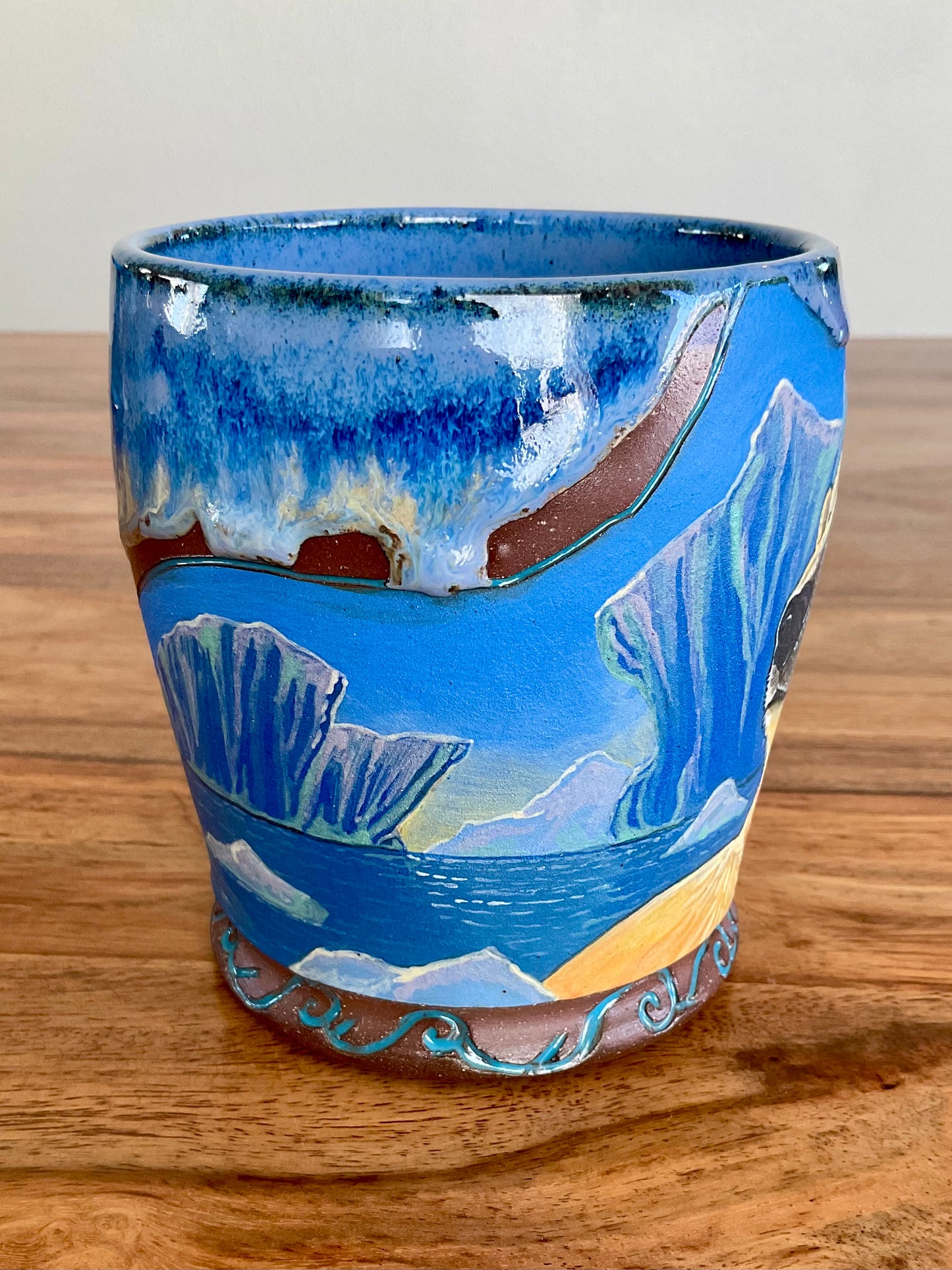 Polar bear and icebergs mug
