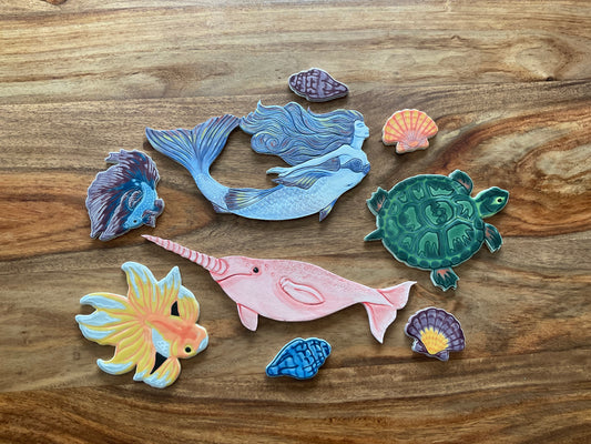 Lot of handpainted tiles for Robin